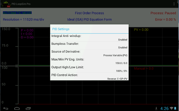 PID Settings